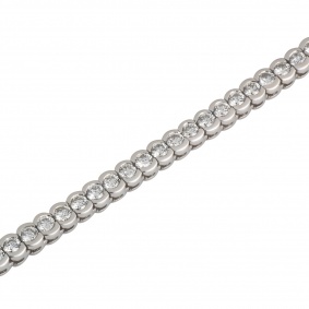 18k White Gold Diamond Line Bracelet 7.20ct